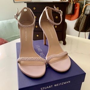 Stuart Weitzman lilac braids heels, size 9
